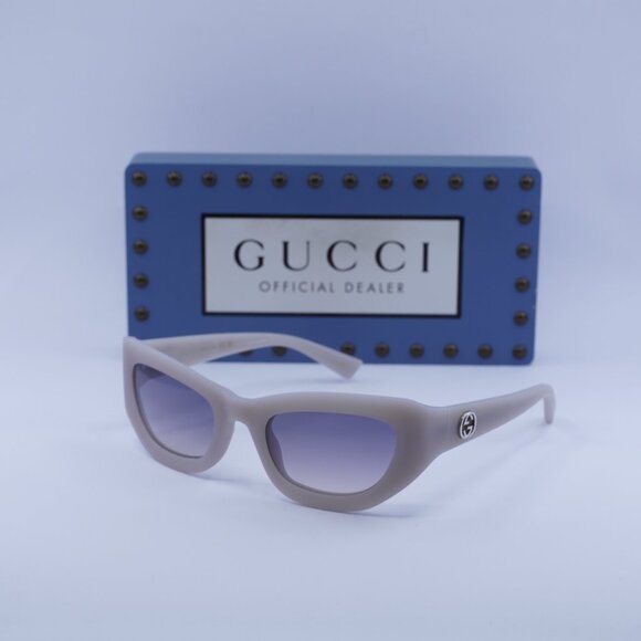 Gucci GG1784S 005 Cat Eye Sunglasses - Light Grey/Smoke - Picture 4 of 11